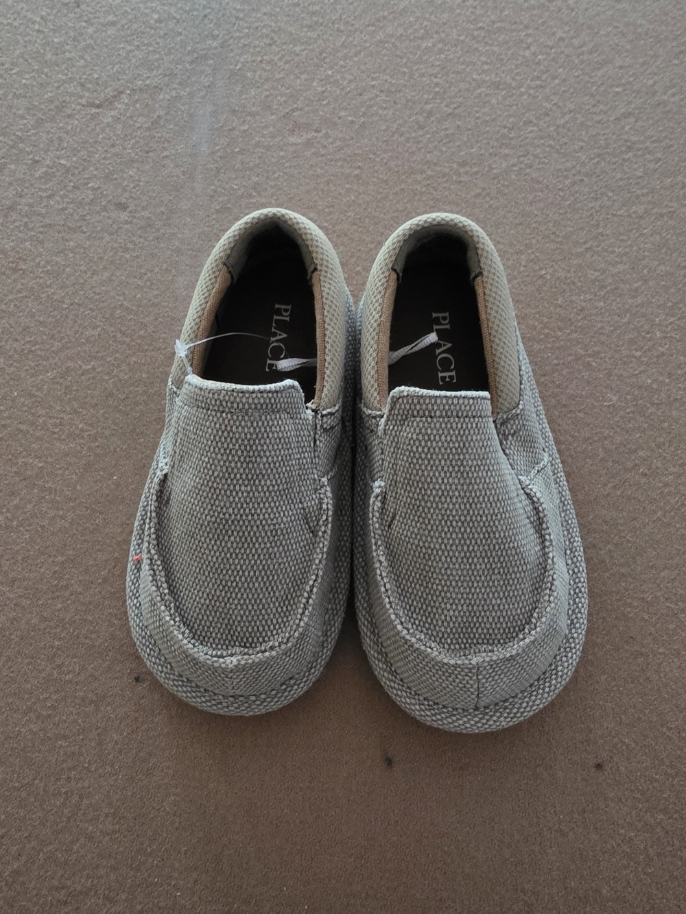 The Children's Place Toddler Light Tan Canvas Slip-On Sneakers